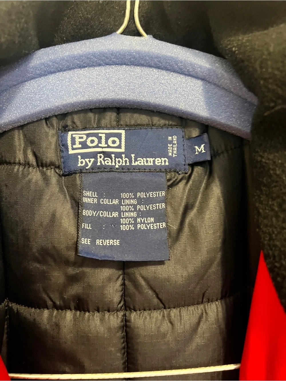 POLO RALPH LAUREN Hi Tech Vintage 90’s Neoprene Padded Ski Motorcycle Jacket RED - Picture 5 of 14